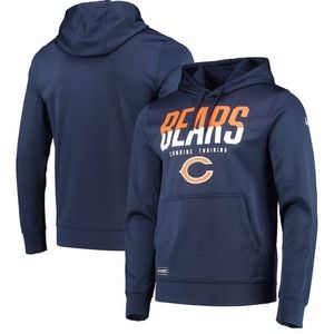 Men's Chicago Bears New Era Navy Combine Authentic Big Stage Pullover Hoodie